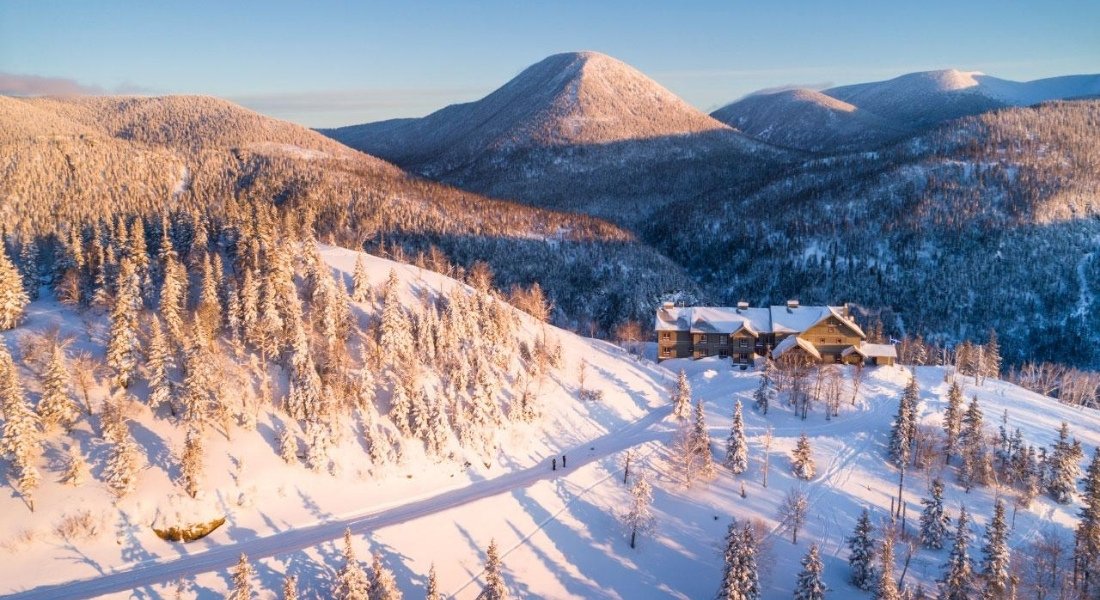 Canadian winter mountain landscape